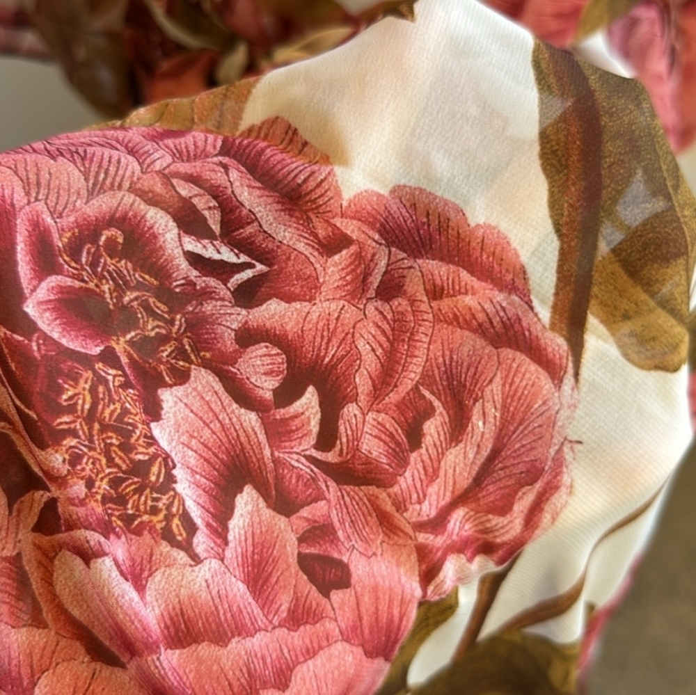 JOYFOLIE SEVERINE DRESS IN SHEER BOUGAINVILLE A FLORAL - Picture 5 of 12